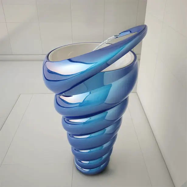 Spiral Washbasin by Naser Nasiri and Taher Nasiri