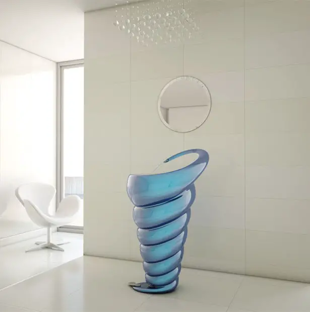 Spiral Washbasin by Naser Nasiri and Taher Nasiri