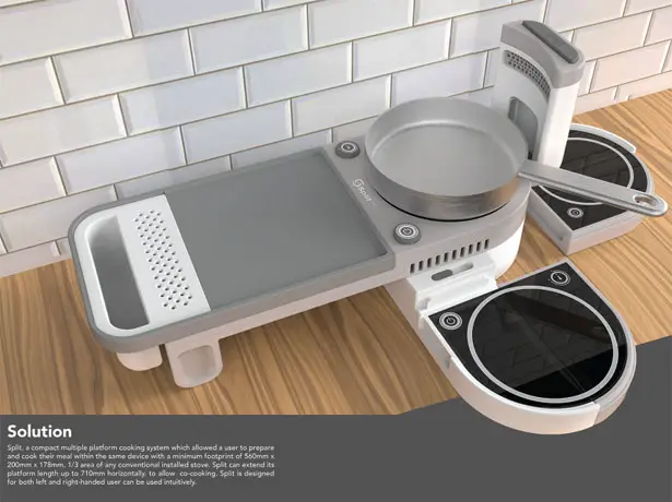 Split Induction - Smart Multiple Cooking Platform System by Julius (Chee Kin) Pang
