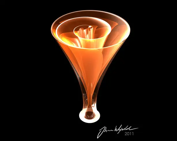 Sprial Glass Vase Design by Johan Wejedal