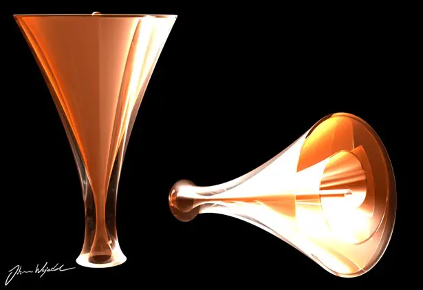 Sprial Glass Vase Design by Johan Wejedal