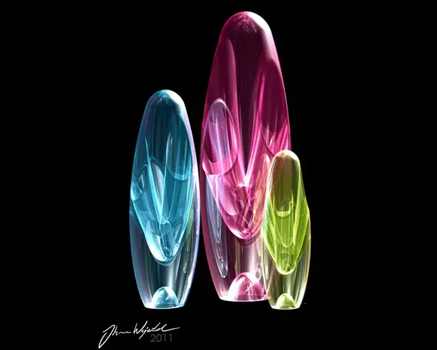 Sprial Glass Vase Design by Johan Wejedal