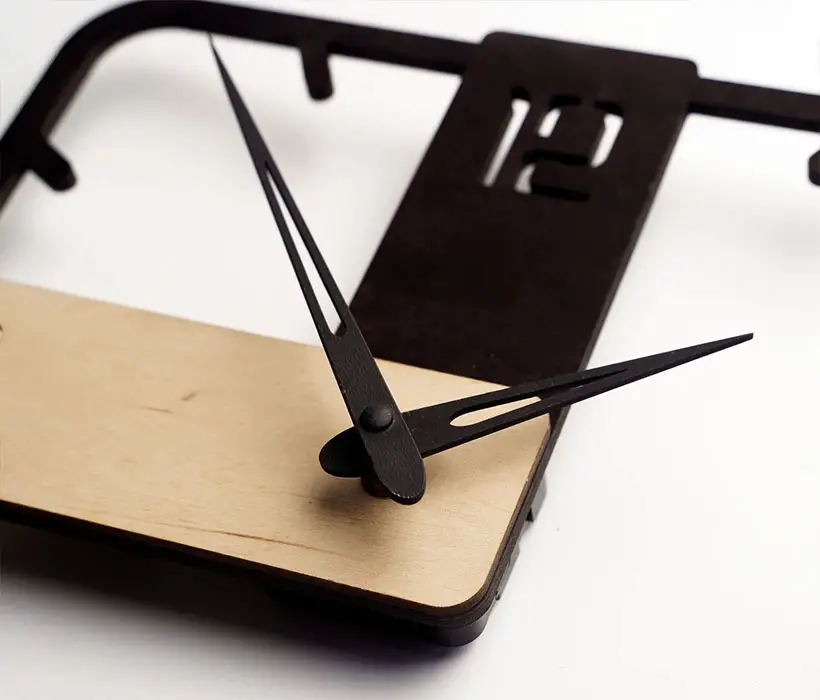 Square Wood Nordic Style Wall Clock Presents Minimalist Design At Its Best