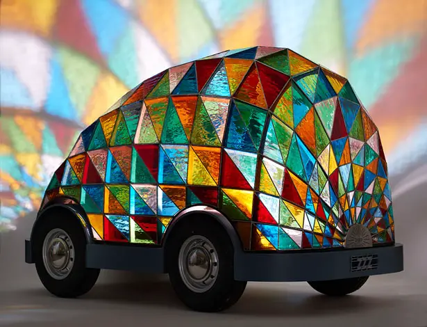 Stained Glass Driverless Sleeper Car by Dominic Wilcox