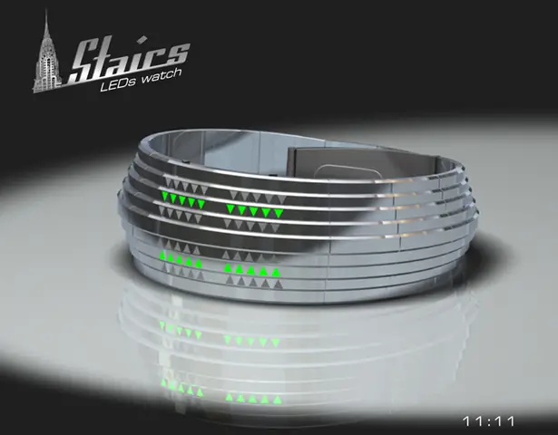 Stairs LED Watch Concept by Patrick