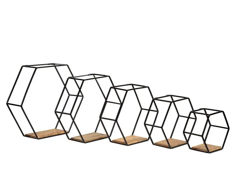 Steelside Hans 5-piece Hexagon Accent Shelf