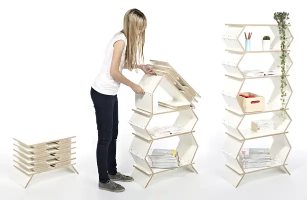 Stockwerk Foldable Shelf by Meike Harde