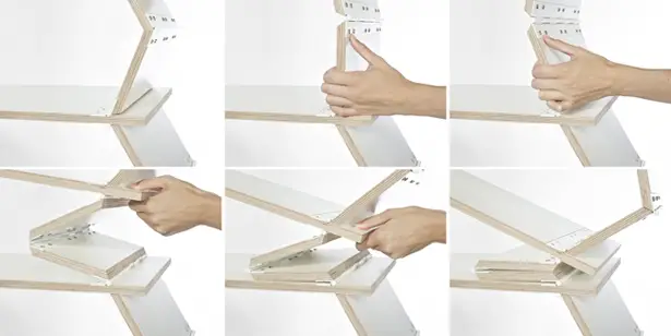 Stockwerk Foldable Shelf by Meike Harde