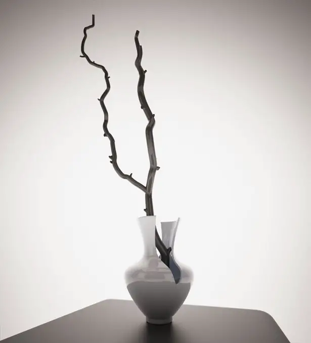 Stone Branch LED Lamp by Ann Baldina