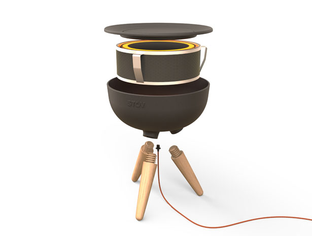 Stov : Modern Electric Fire Pit by Springtime Design Studio