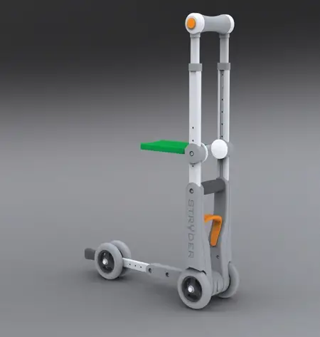 stryder hybrid crutch can perform as a knee scooter