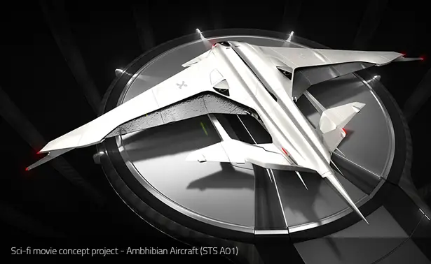 STS A01 Amphibian Aircraft Sci-Fi Movie Concept Project by Rene Gabrielli