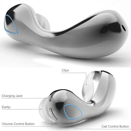 stylish bluetooth headset drop