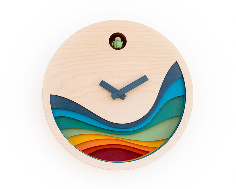 Stylish Modern Cuckoo Clock Is Handcrafted From Birch Plywood