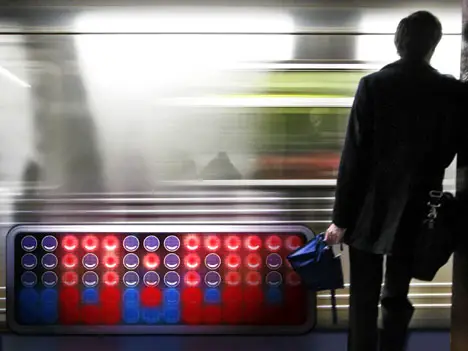 Subway Layout Information Design Informs Passengers Available Seats In The Coach