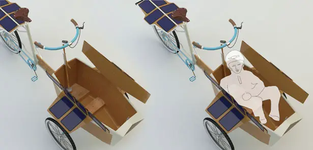 Sun Bike Green Cargo Bike Powered by Solar Energy by Romain Duez, Gauthier Richard, Pierre Vioules, Rémi Legrain, Xavier Lefol, Elodie Fauvelet