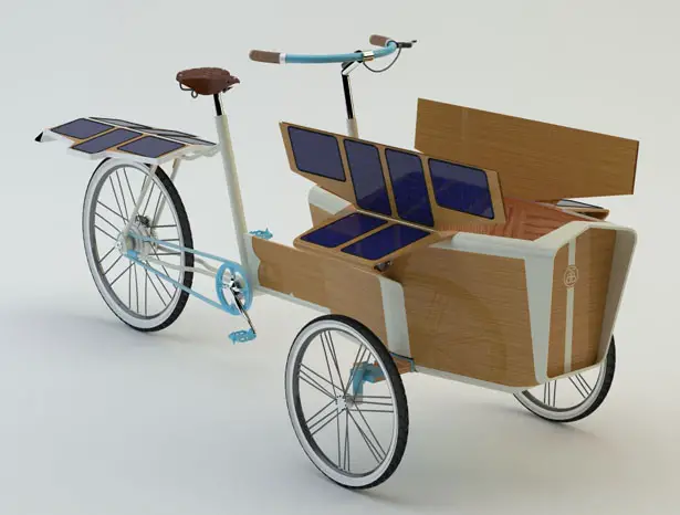 Sun Bike Green Cargo Bike Powered by Solar Energy by Romain Duez, Gauthier Richard, Pierre Vioules, Rémi Legrain, Xavier Lefol, Elodie Fauvelet