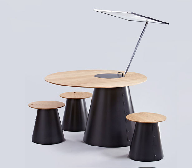 SunPlace Solar Cooking Table and Set by Lanzavecchia + Wai