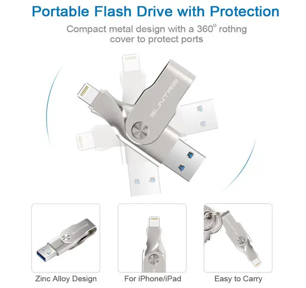 Suntrsi iPhone USB Pen Drive Allows You Transfer Data Between iOS and PC without iTunes