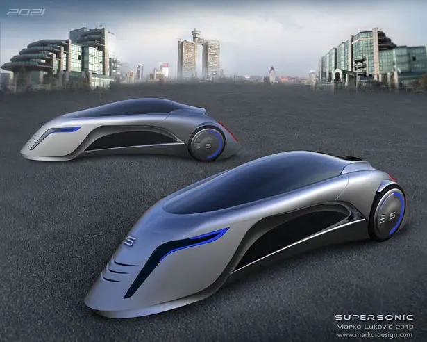 Supersonic Futuristic Car by Marko Lukovic
