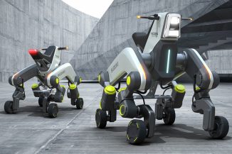 Futuristic Suzuki MOQBA 4-Wheel Motorbike Concept Has Four Legs To Climb Stairs