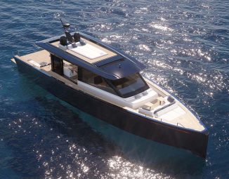 Compact Snow Arrow Motor Yacht with Spacious Beach Club Area