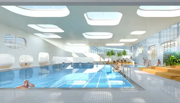 Swimming Pool Feng Shui Piscine du Fort by Mikou Design Studio