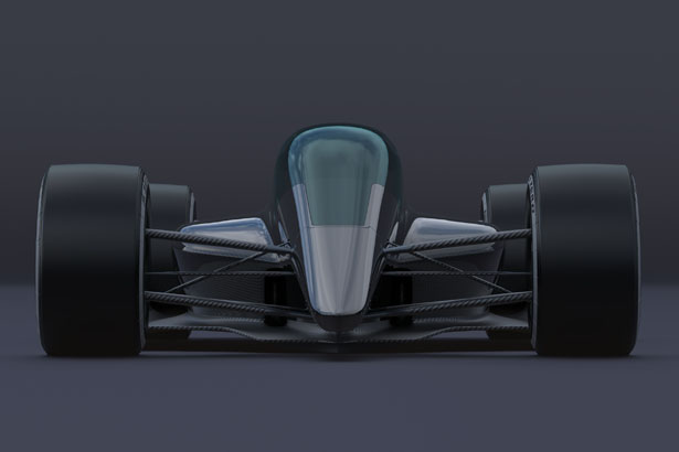 T1 Turbine Closed Cockpit Racecar Concept by Andries Van Overbeeke