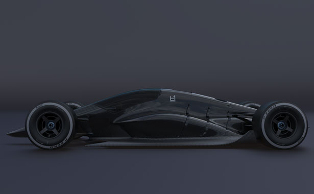 T1 Turbine Closed Cockpit Racecar Concept by Andries Van Overbeeke