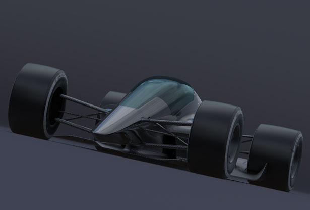 T1 Turbine Closed Cockpit Racecar Concept by Andries Van Overbeeke