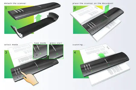 tScan portable sleek scanner concept