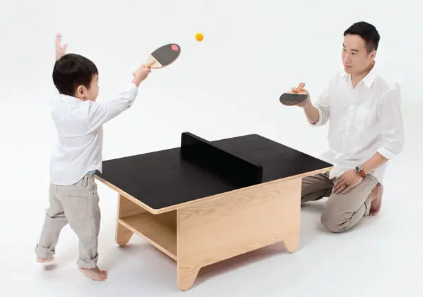 Table Tennis Coffee Table by Huzi Design