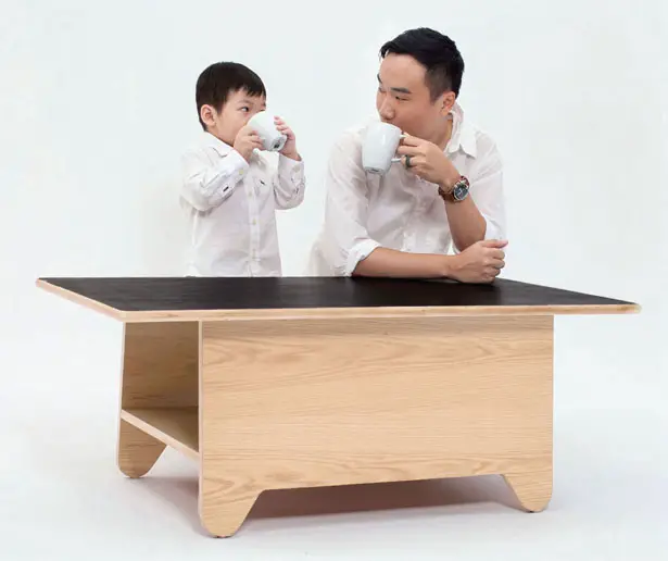 Table Tennis Coffee Table by Huzi Design