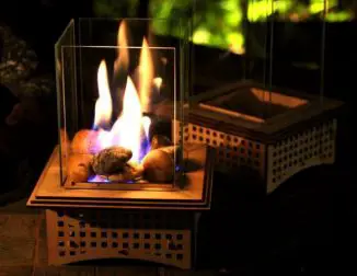Roasting S’mores in Your Small Apartment with Mini Tabletop Glass Fireplace