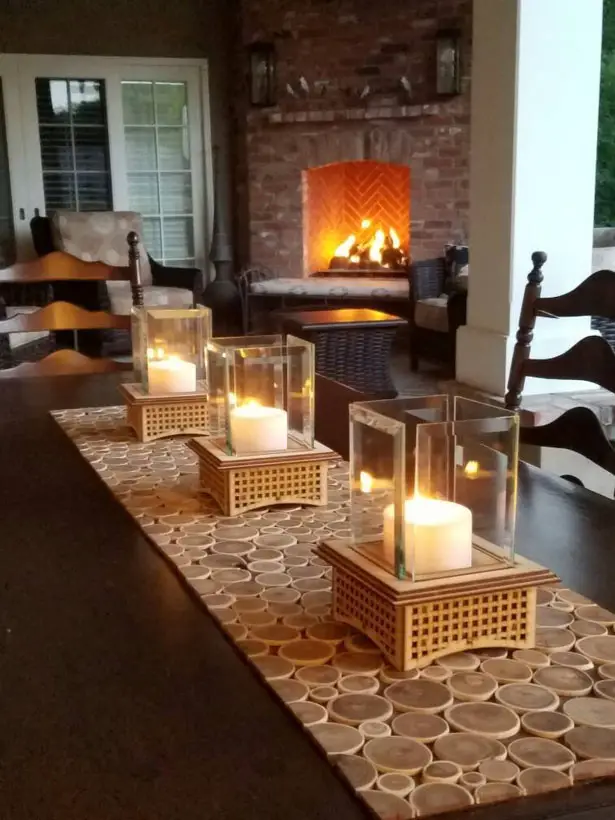 Roasting S'mores with Mini Tabletop Glass Fireplace