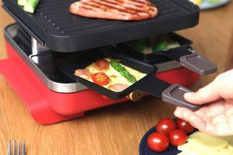 Tabletop Raclette Multi-Function Electric Grill and Hot Plate for Home BBQ