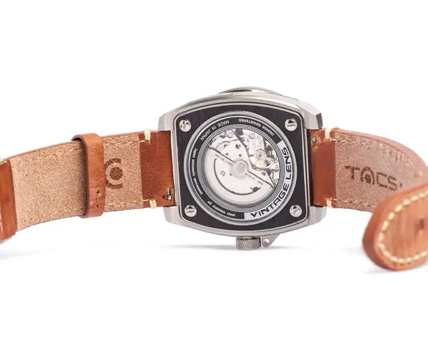 Camera Lens Inspired TACS Automatic Vintage Lens II Watch for Photography Lovers