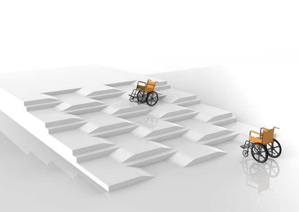 Talasi – Ramps Blended Into Stairs for Wheelchairs and Strollers