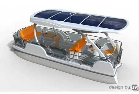 Eco-Friendly Tamarack Lake Solar-Powered Boat Concept