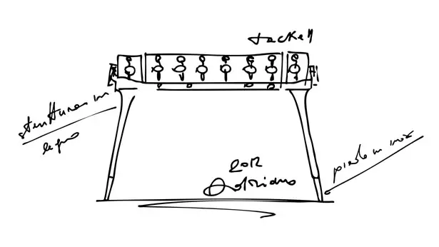 Teckell 90-degree Minuto Foosball Table