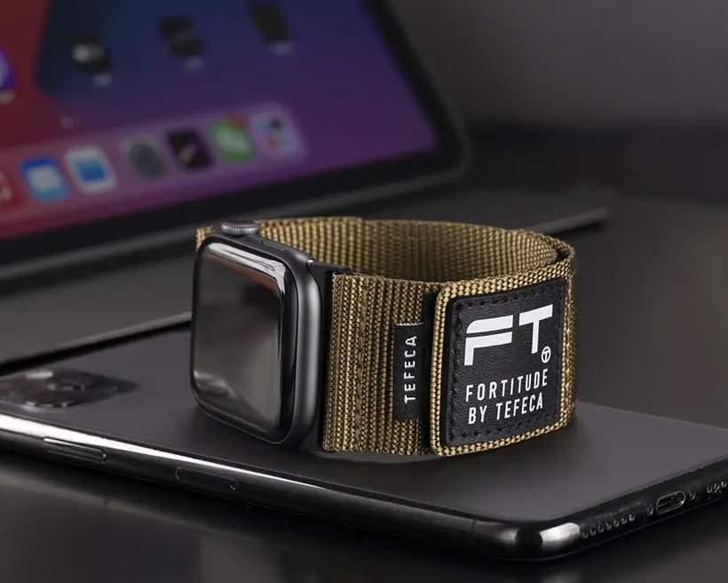 Tefeca Fortitude Army Green Nylon Band for Apple Watch