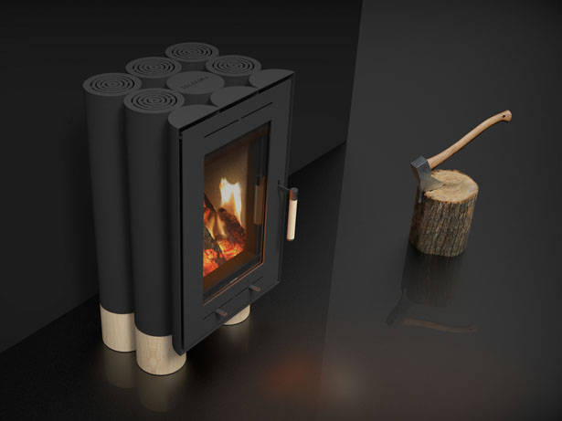 Tek Lumber Wood Stove by Inngage Design