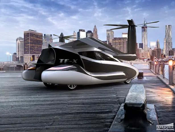 Terrafugia TF-X Hybrid Electric Flying Car with Full-Vehicle Parachute System