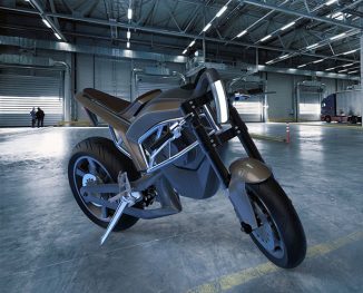 Futuristic Tesla Inspired e-Motorcycle Concept for Daily Commuting in The City