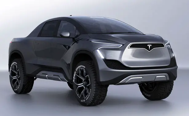 Pickup Model M Concept Proposal for Tesla by Emre Husmen