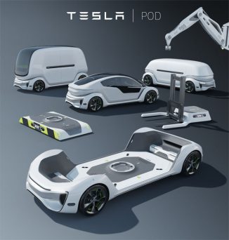 Tesla Pod Modular Autonomous Electric Platform for Private, Public, or Commercial Cabin