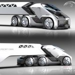 Futuristic Space Tesla Truck by Alexander Imnadze Baldini