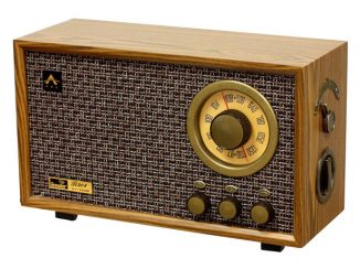 Hand-crafted Tesslor R301 Retro-style Tabletop AM/FM Hi-Fi Radio with Bass and Treble Control