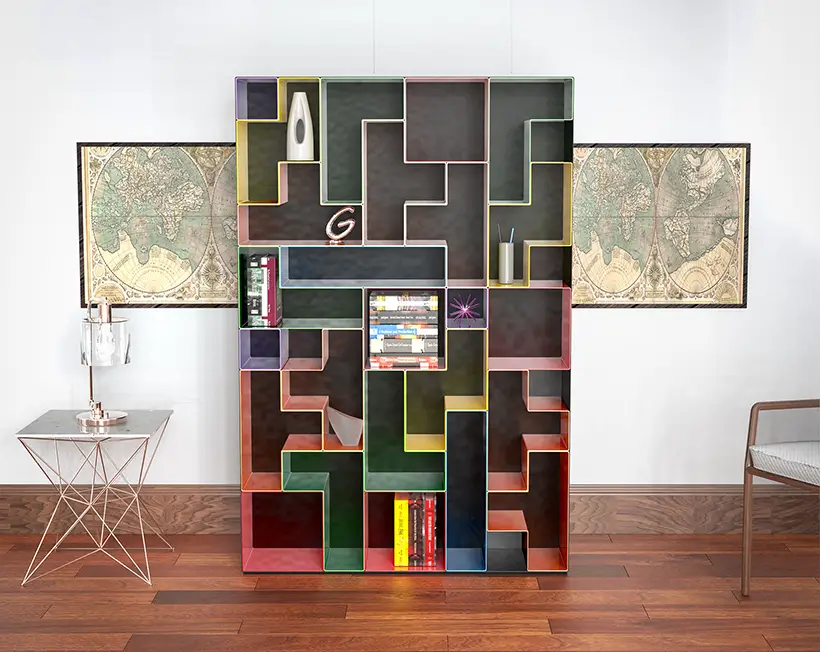 Tetris Bookcase by Fujun Wang