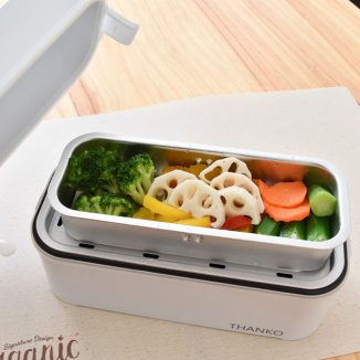 Thanko Two-Tier One-Person Rice Cooker Doubles as a Lunchbox